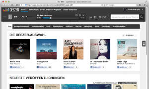 Streaming Service Deezer Screen