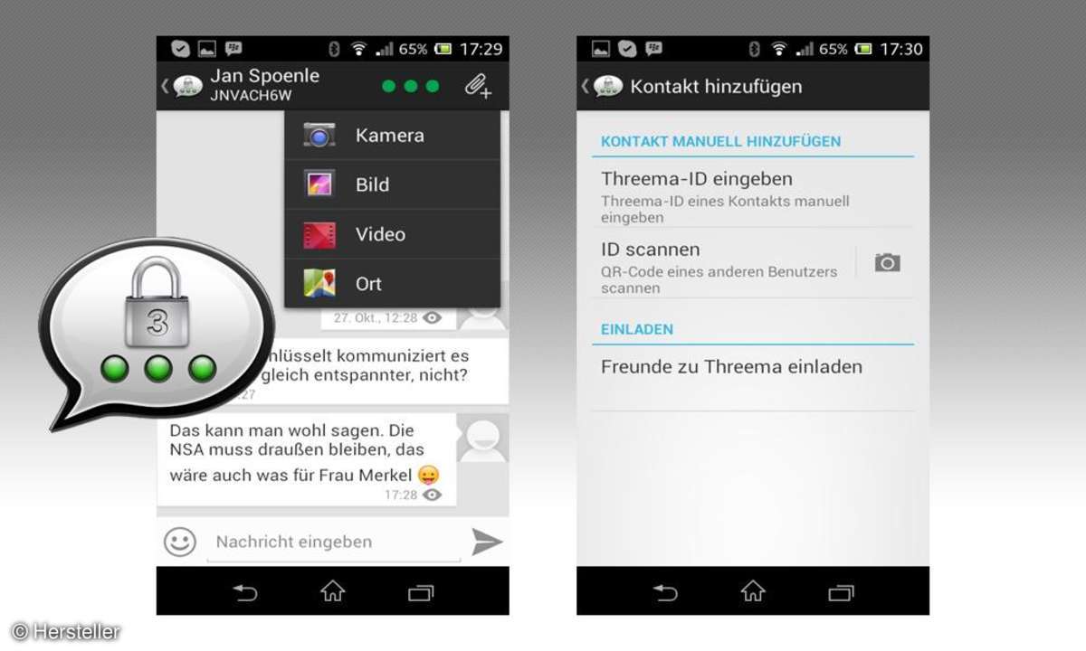 Threema Display, Messaging, Mobile App, Chat