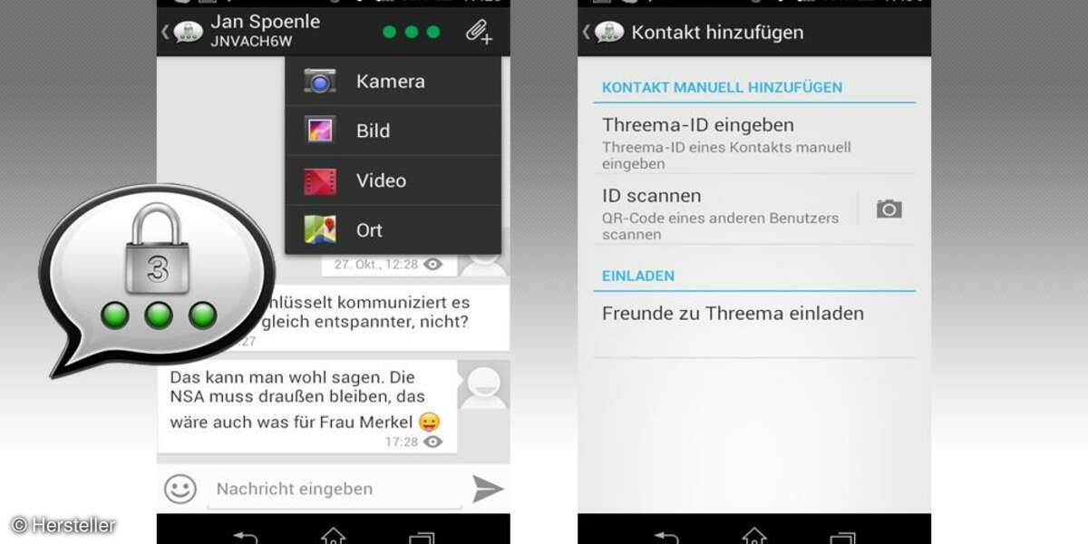 Threema Display, Messaging, Mobile App, Chat