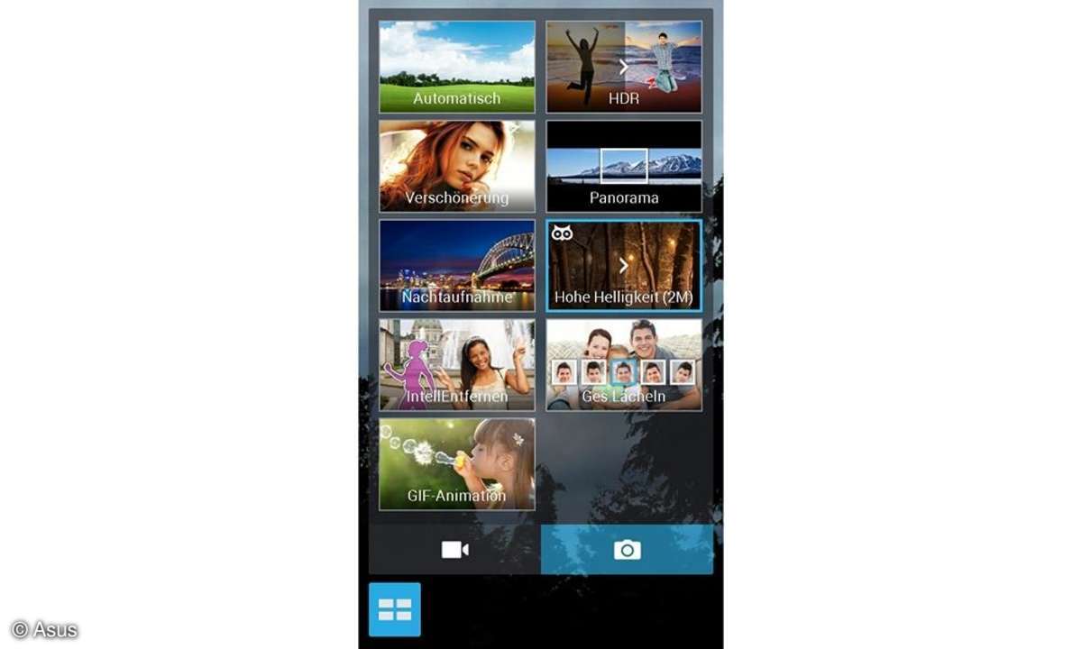 Asus Padfone mini 4.3, Kamera-App