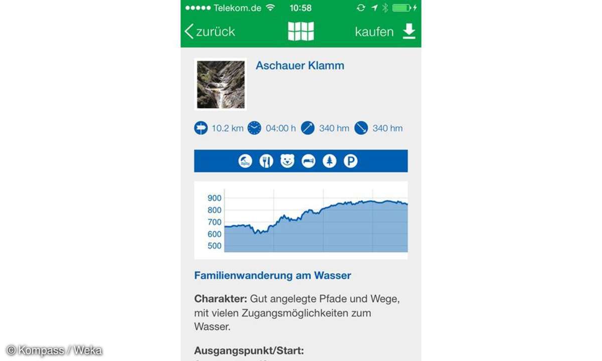Kompass - Wanderkarte mit Live-Tracking