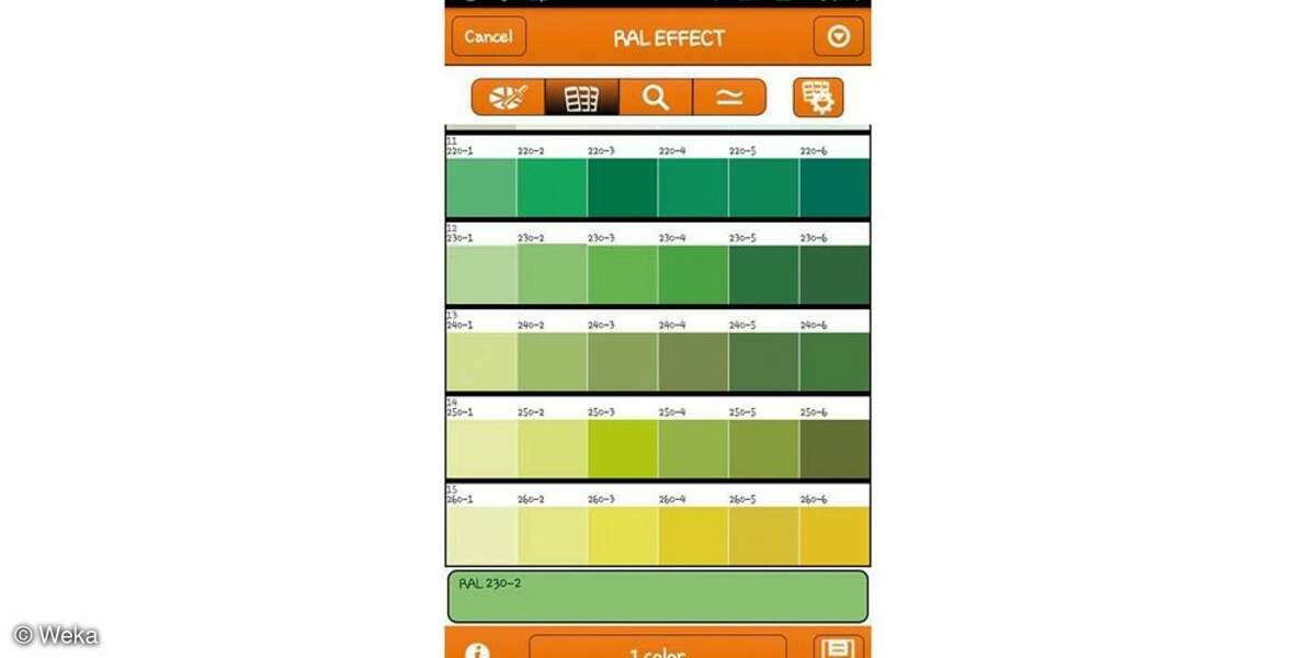 RAL iColours - App für Baumaterialien