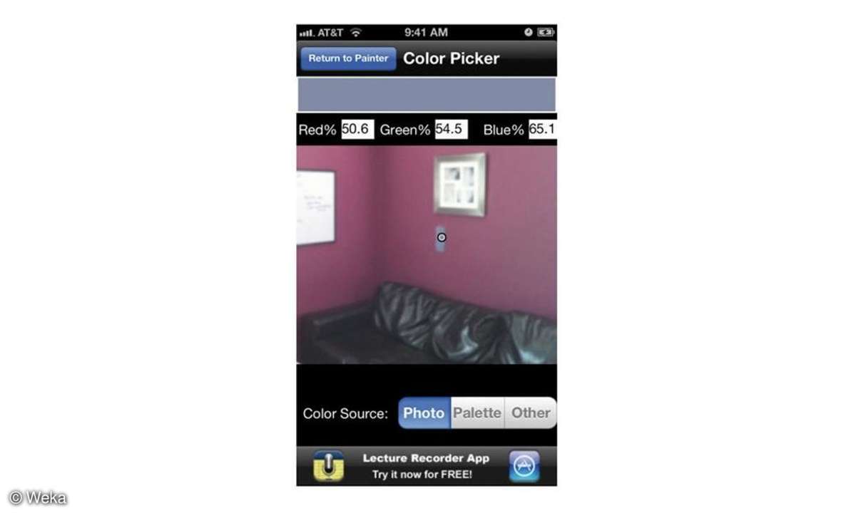 Paint Tester - App für Baumaterialien