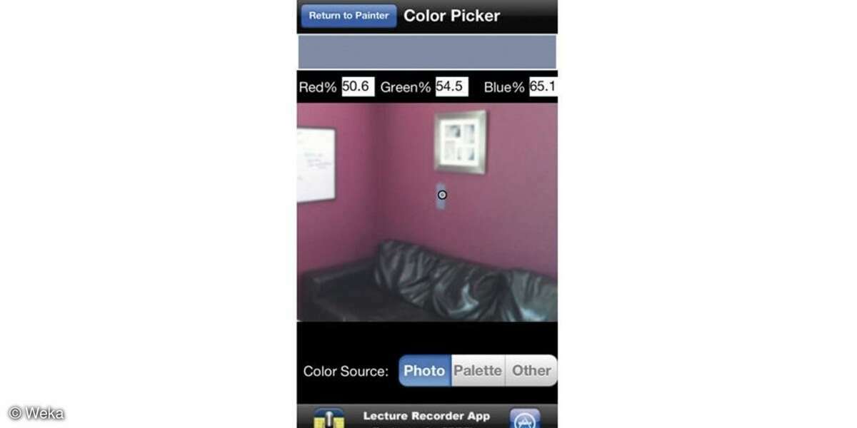 Paint Tester - App für Baumaterialien