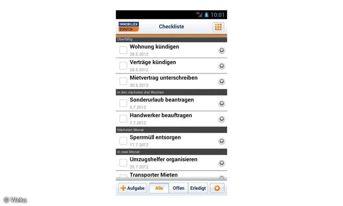 Umzug Immobilienscout 24 - App