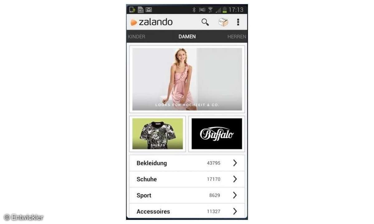 Die Zalando App
