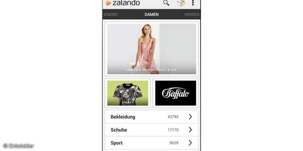 Die Zalando App