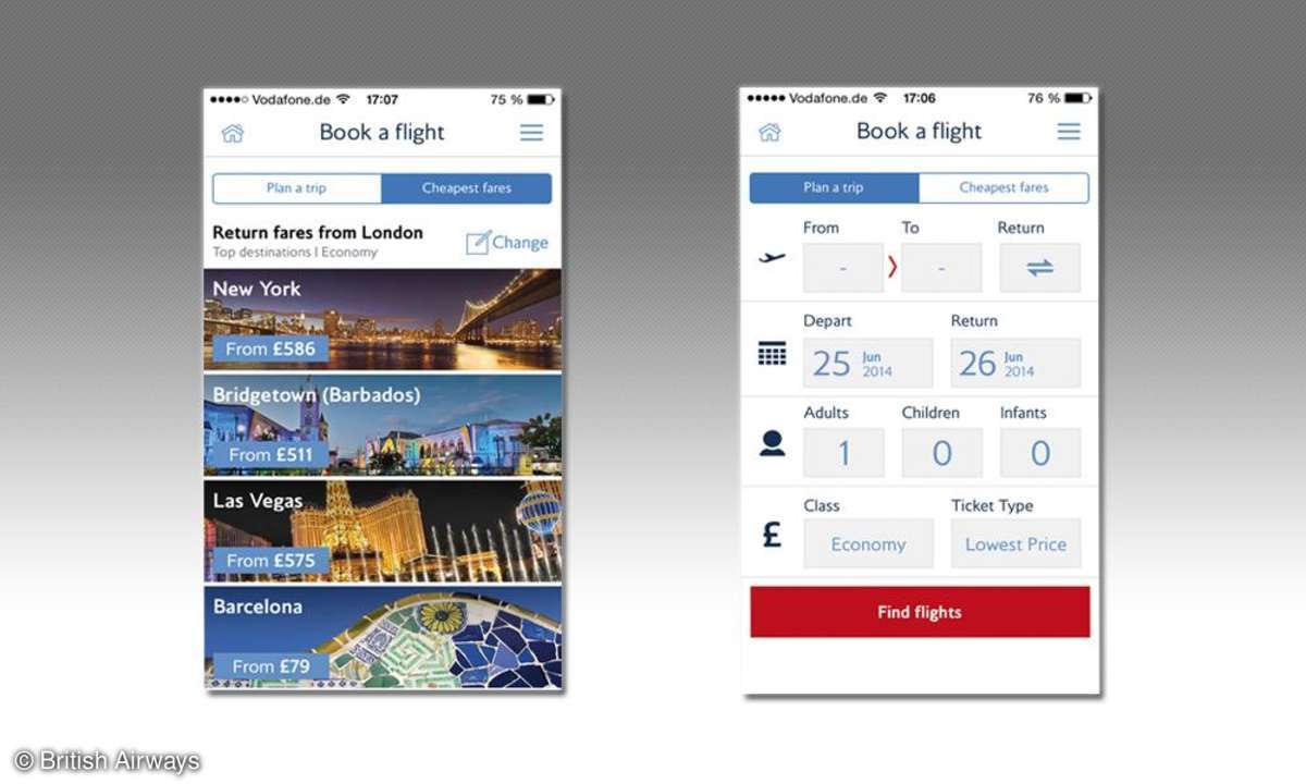 British Airways, App