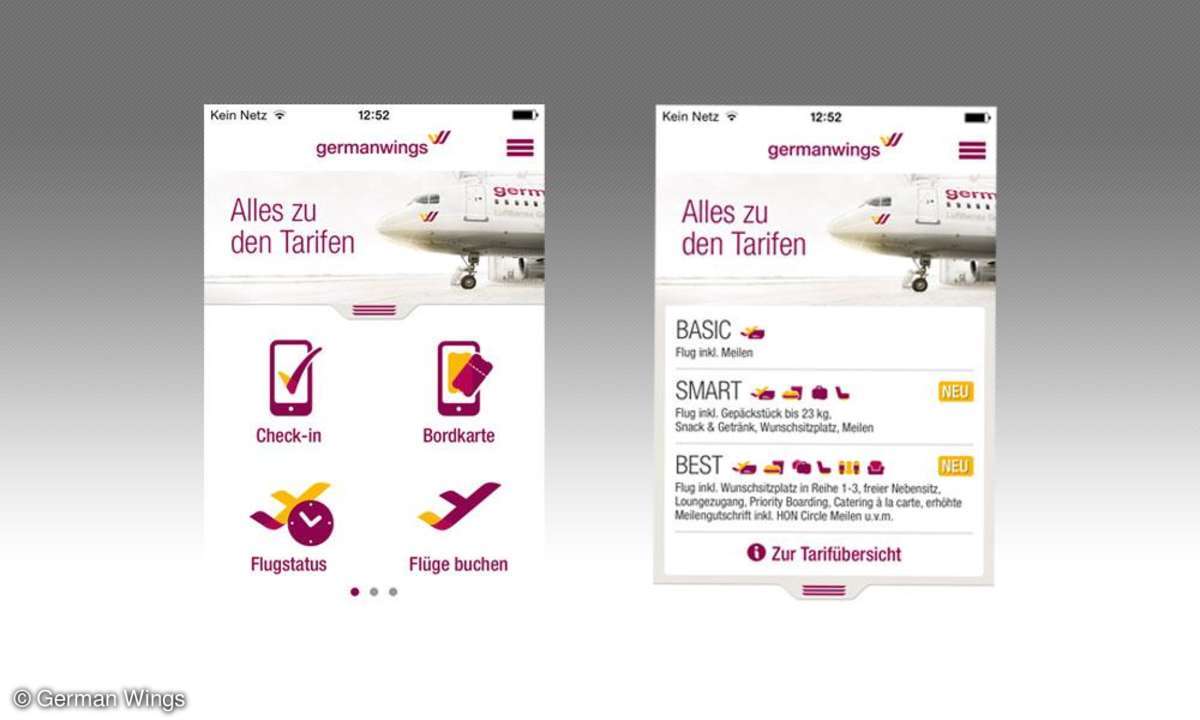 German Wings, App