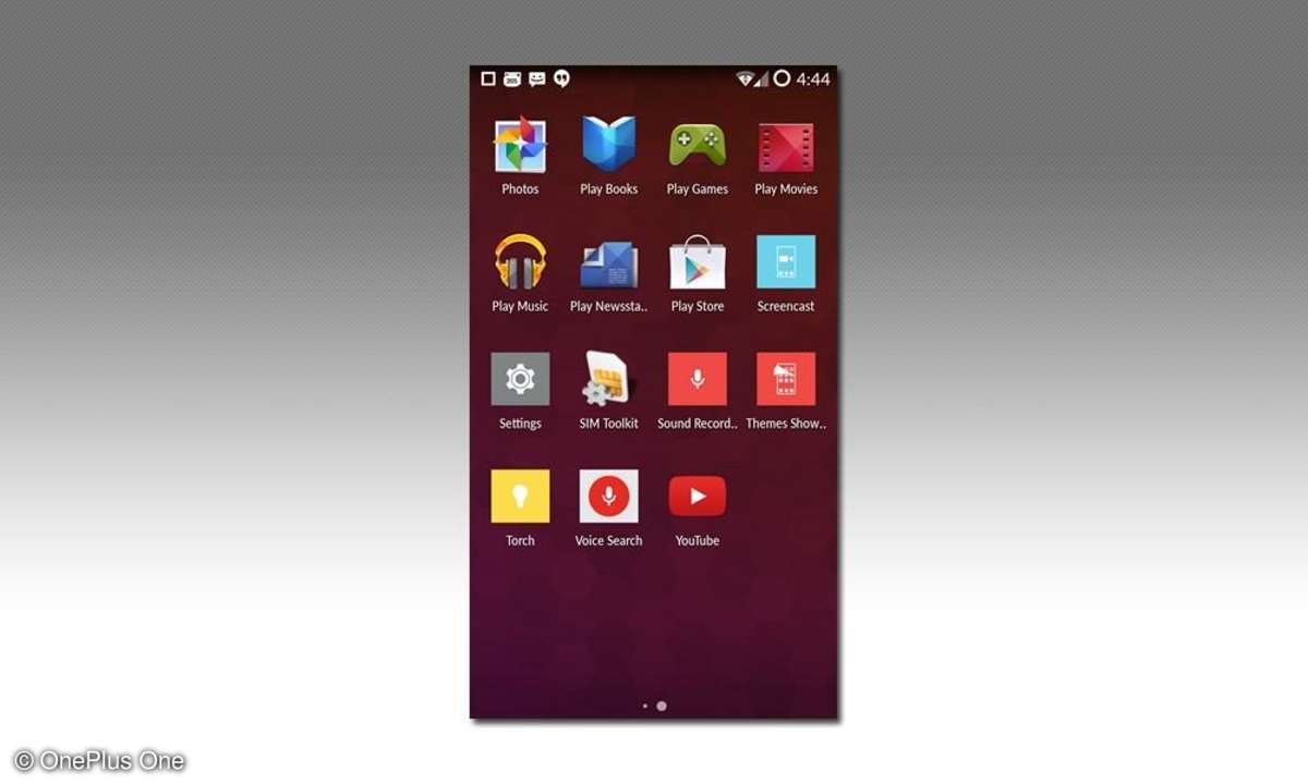 OnePlus One, Menü