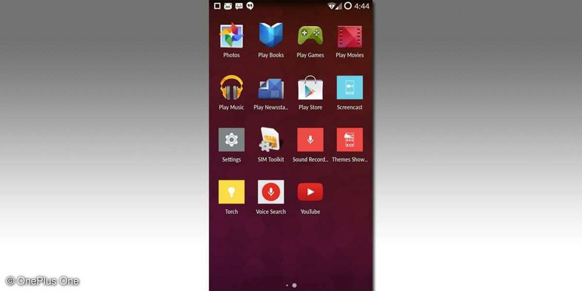 OnePlus One, Menü
