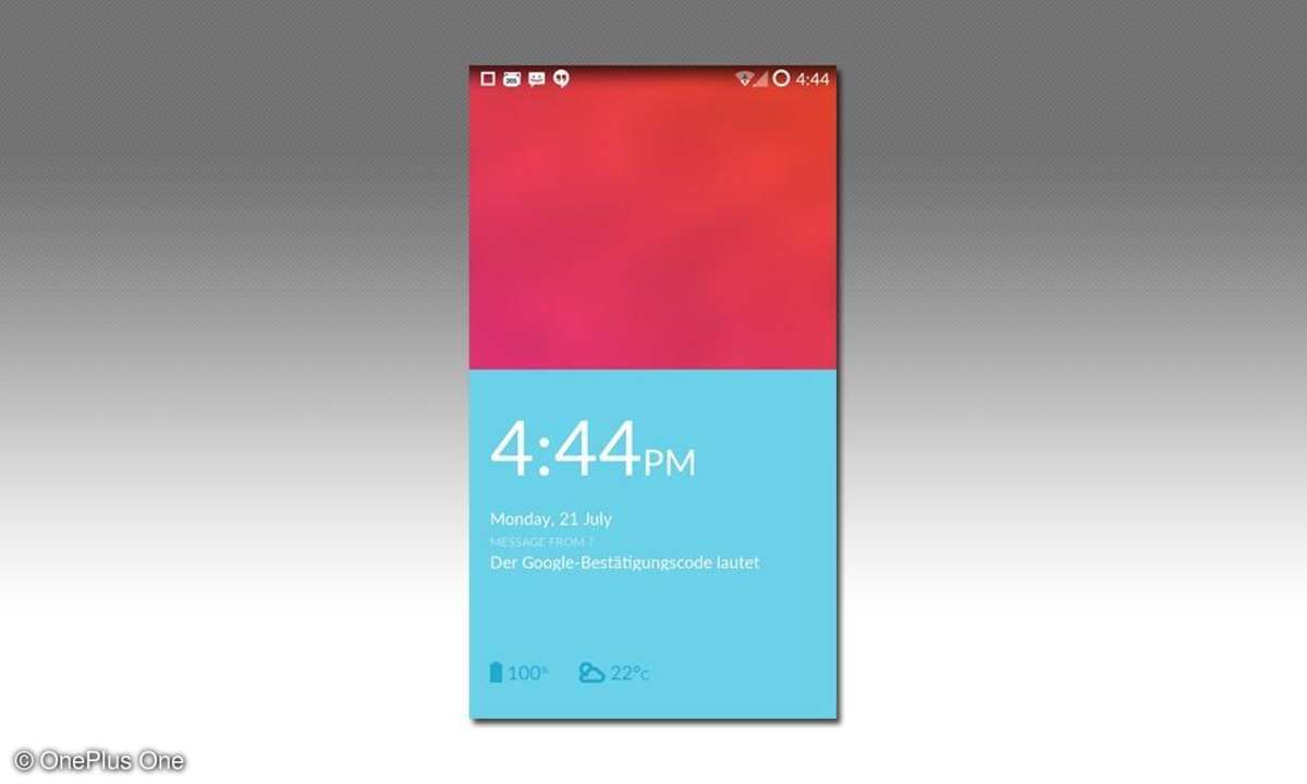 OnePlus One, Startscreen