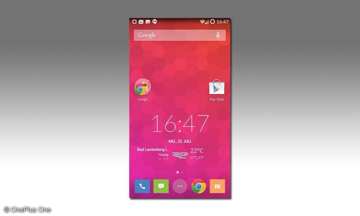OnePlus One, Startscreen