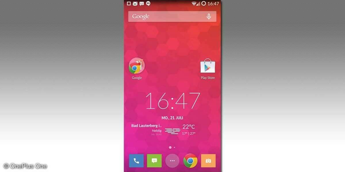 OnePlus One, Startscreen