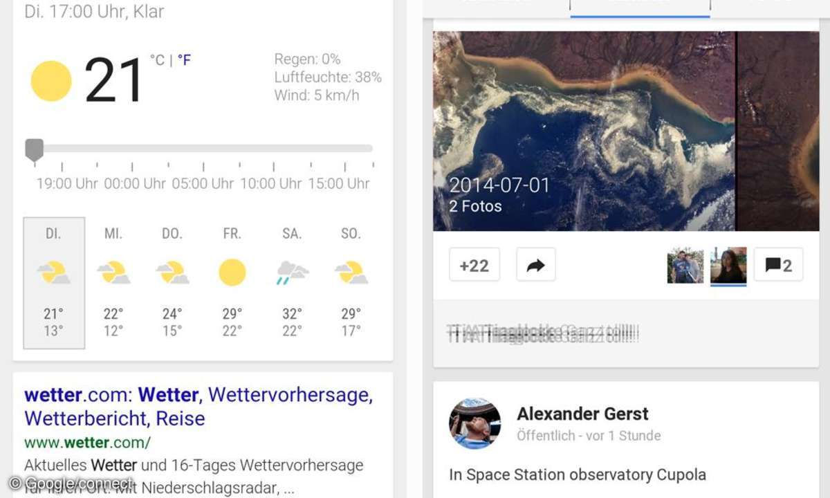android google+ google now