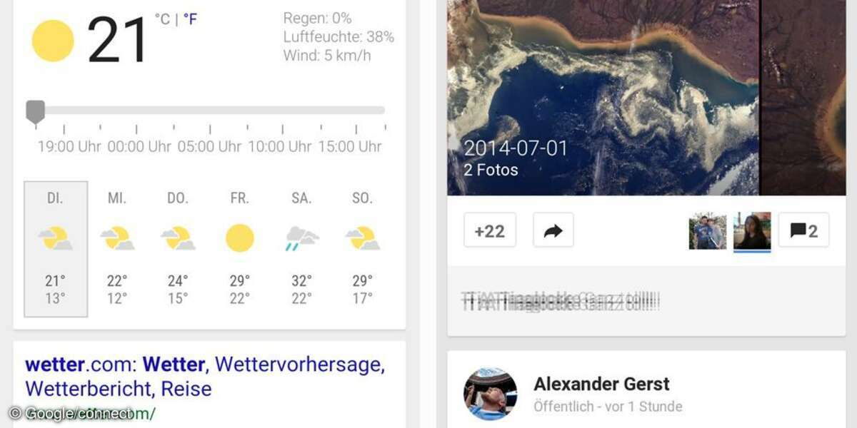 android google+ google now