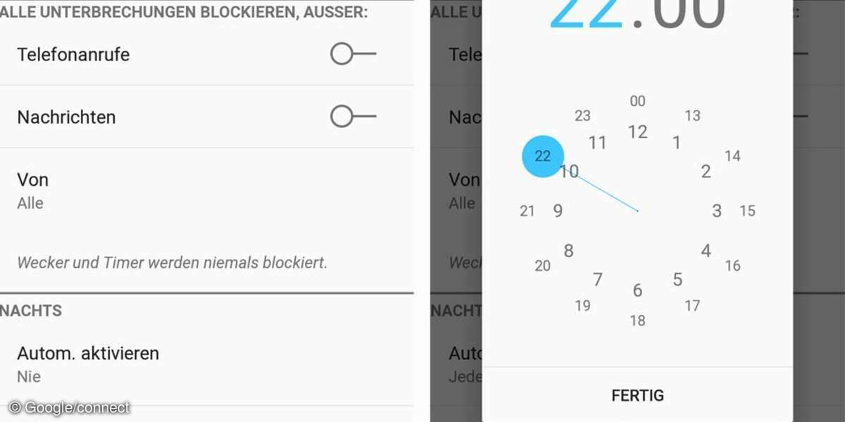 android l ruhezeiten