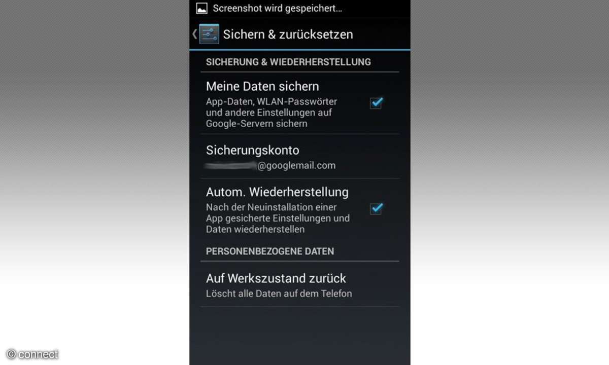 Samsung, Galaxy, Zurücksetzen