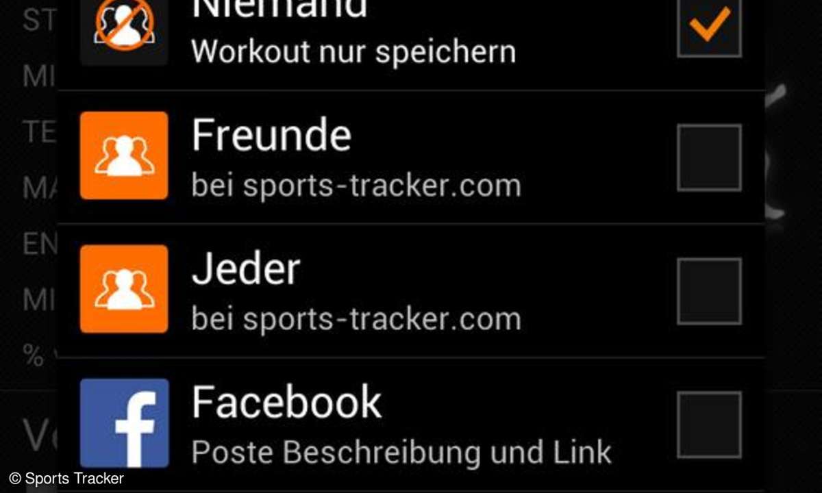 Geteilter Stolz: Workouts lassen sich im Nachhinein an die Gemeinde melden - Live-Tracking gibt es allerdings nicht.
