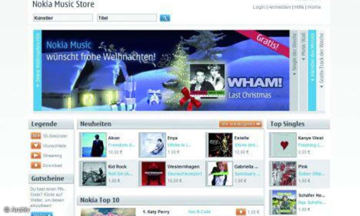 Musikshops im Internet