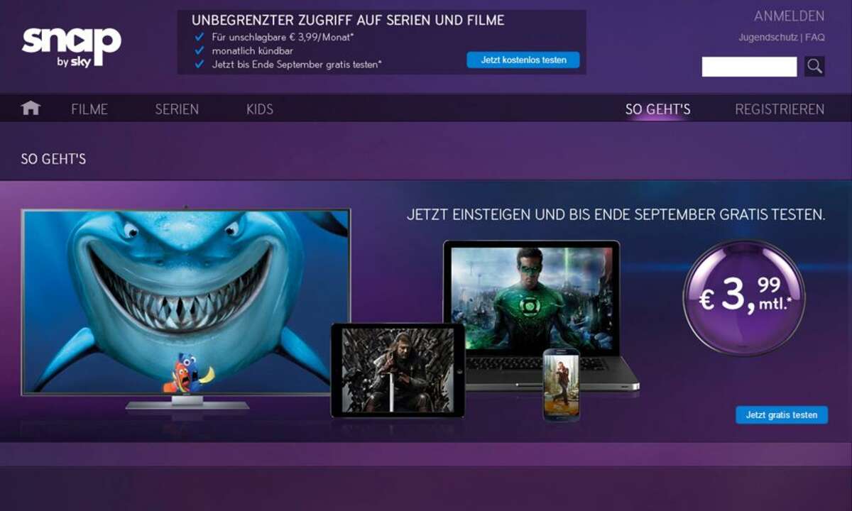 Sky Snap - deutliche Preissenkung