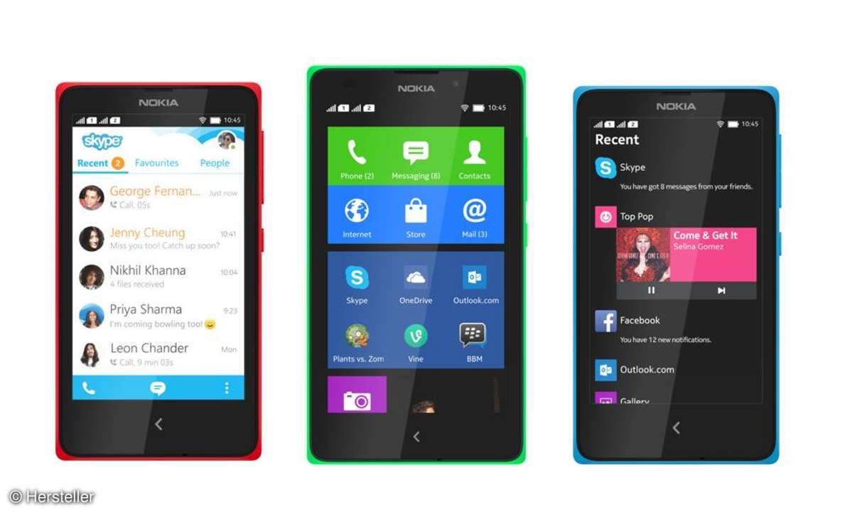 Nokia X, X+ und XL