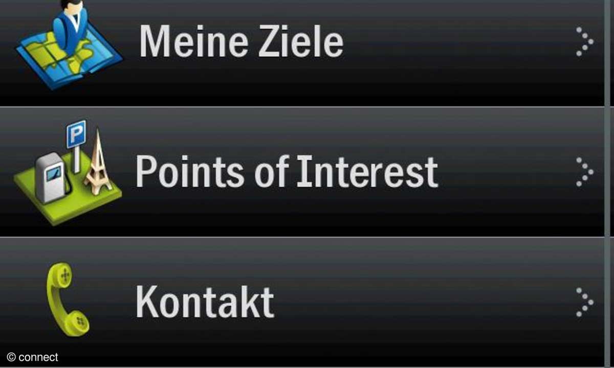 Übersichtliche Menügestaltung