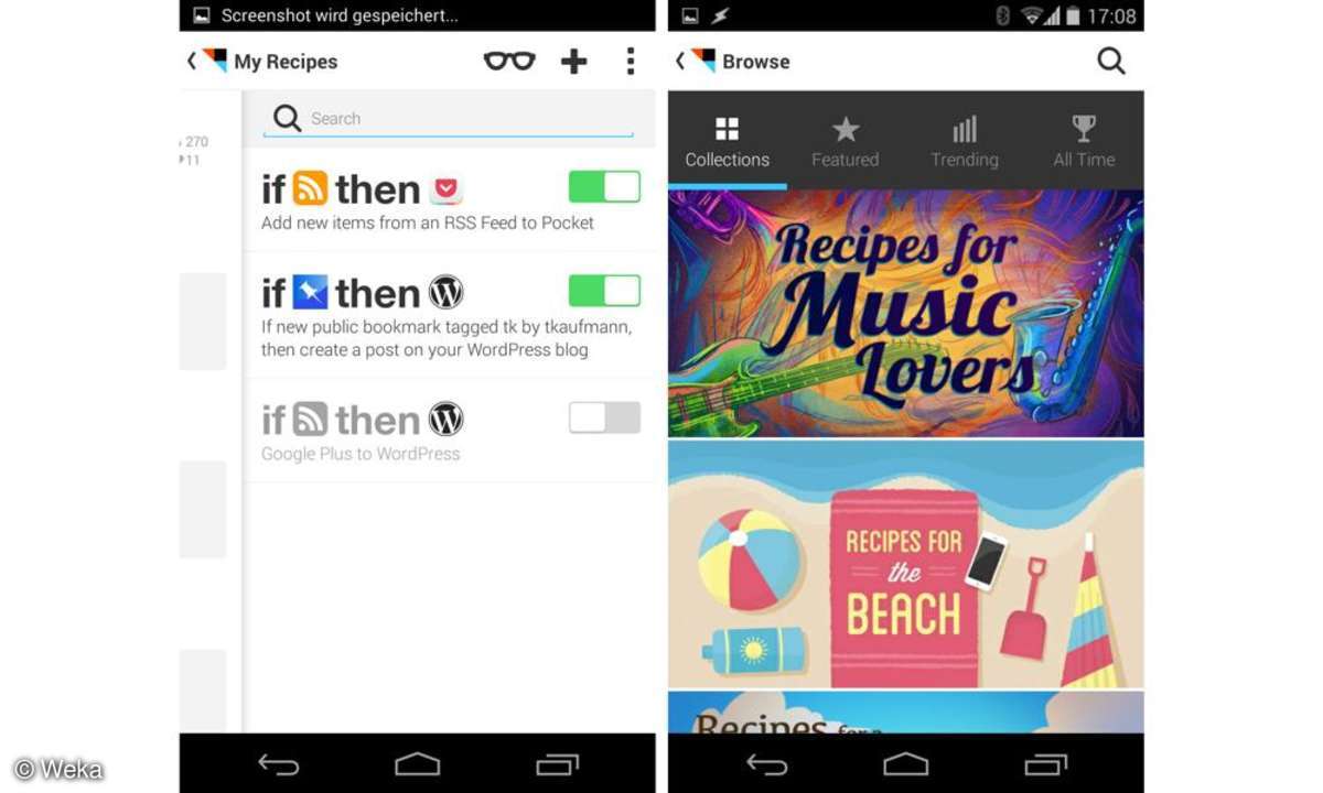 Connect IFTTT für Android