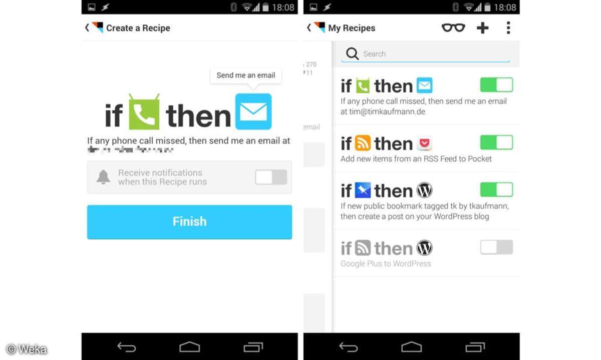 Connect IFTTT für Android