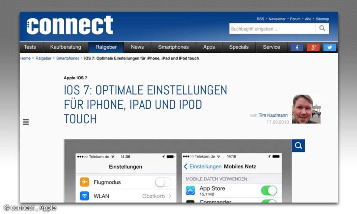 iOS 8 Einstellungen Tipps