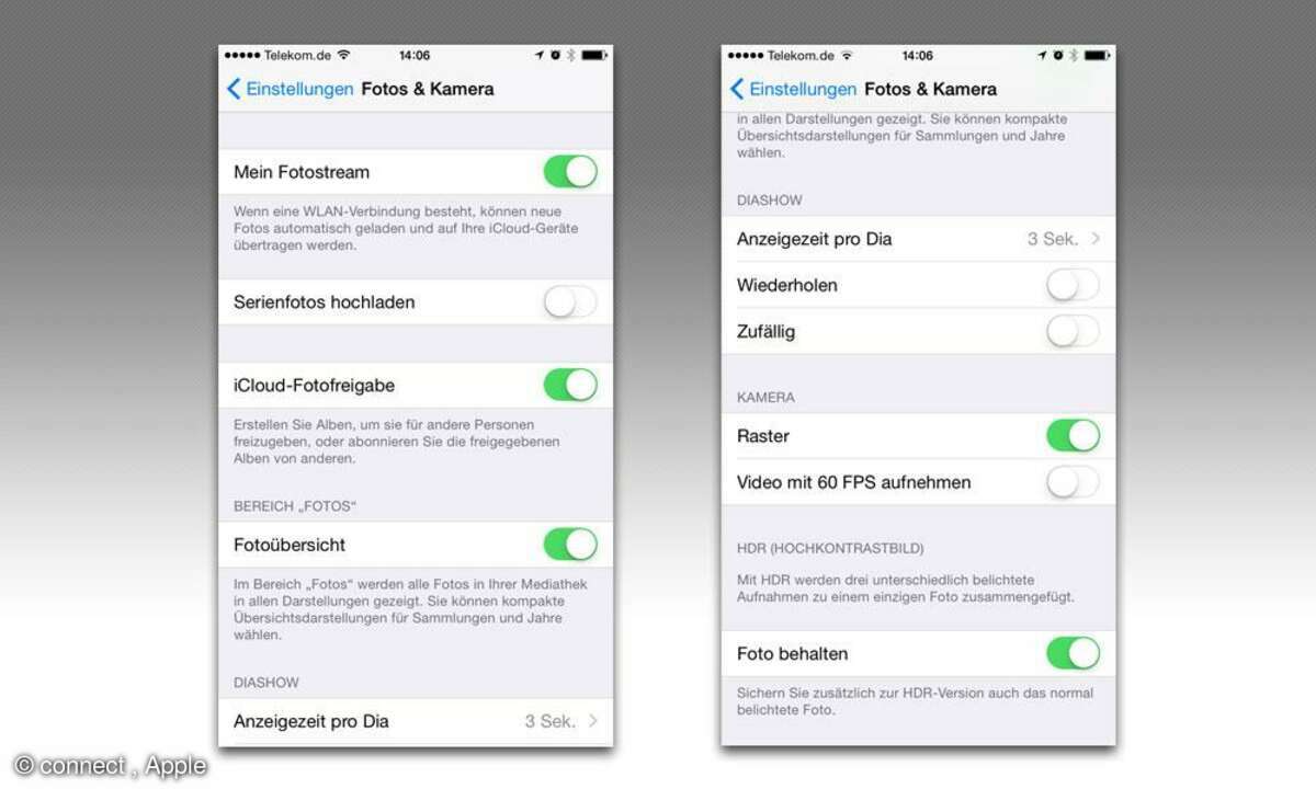 iOS 8 Einstellungen Tipps