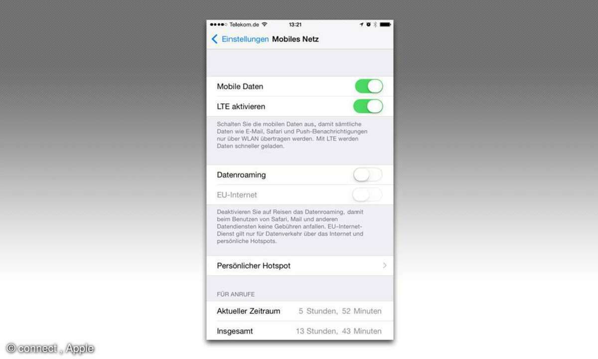 iOS 8 Einstellungen Tipps