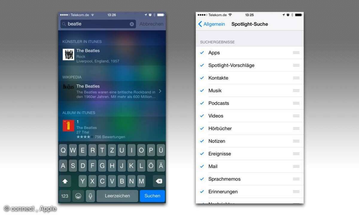 iOS 8 Einstellungen Tipps