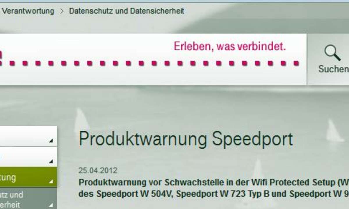 Telekom Speedport-Warnung