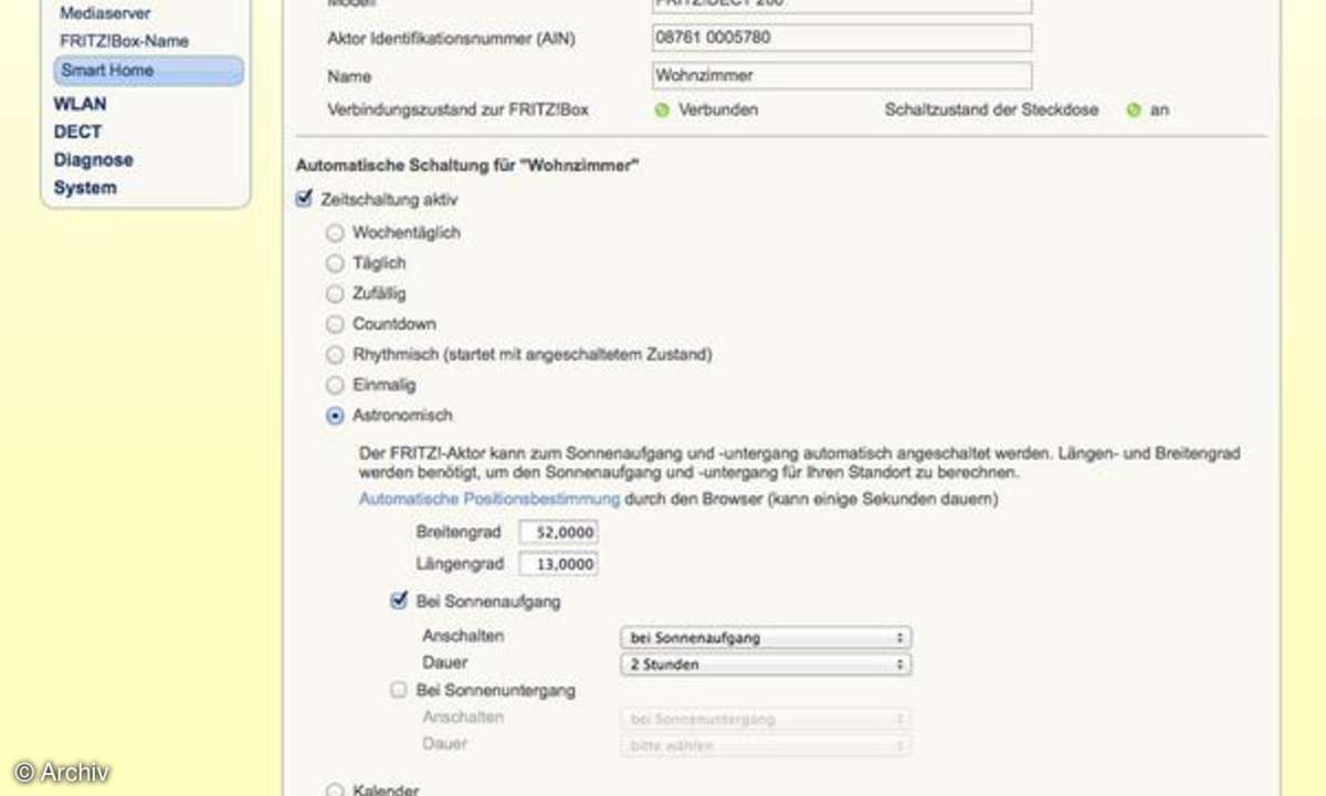 Ein- und Ausschalten von Steckdosen