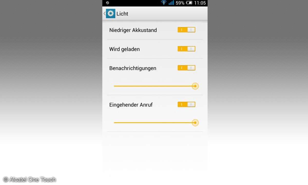 Alcatel One Touch, Idol Alpha, Handy, Smartphone, Test, Display, Menü