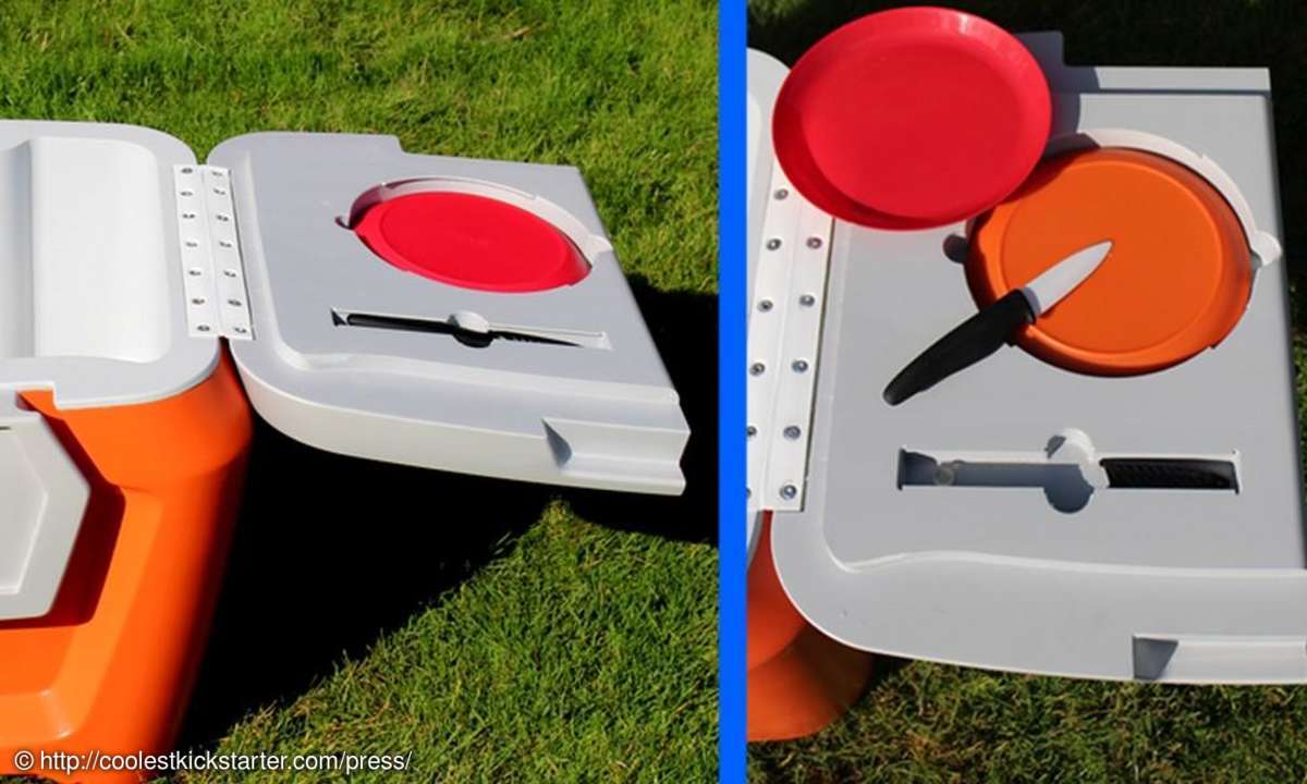 Coolest Cooler Teller und Messer-Set