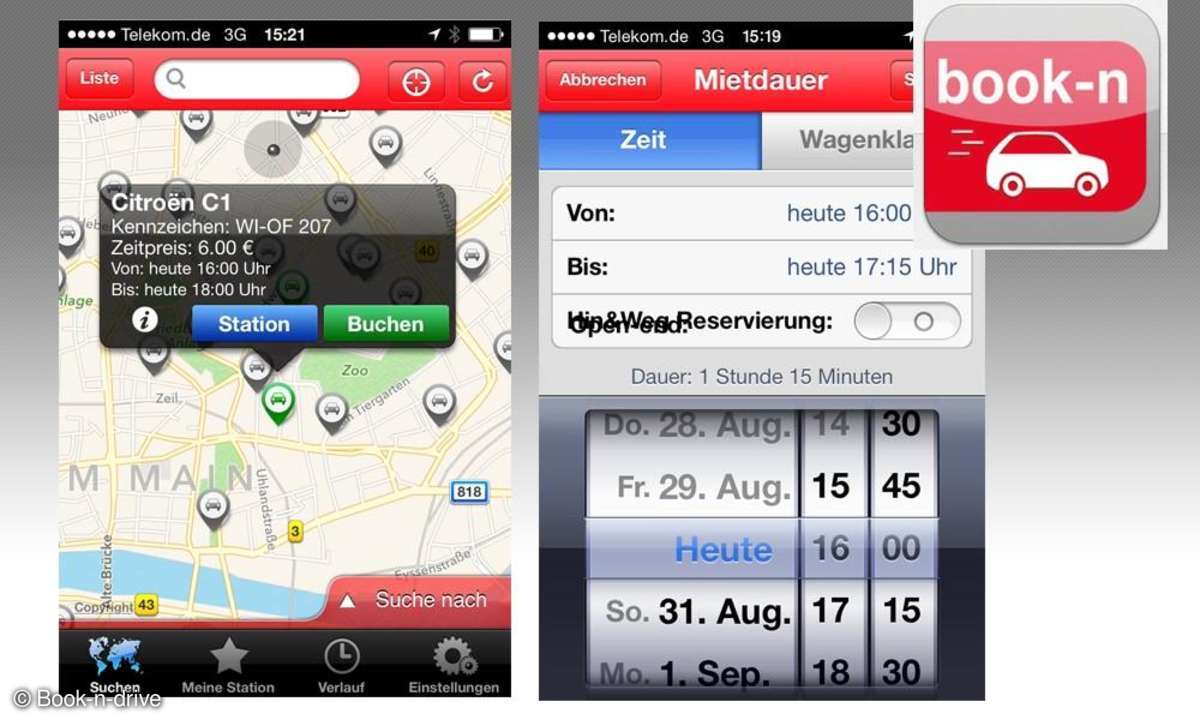 Book-n-drive Carsharing App