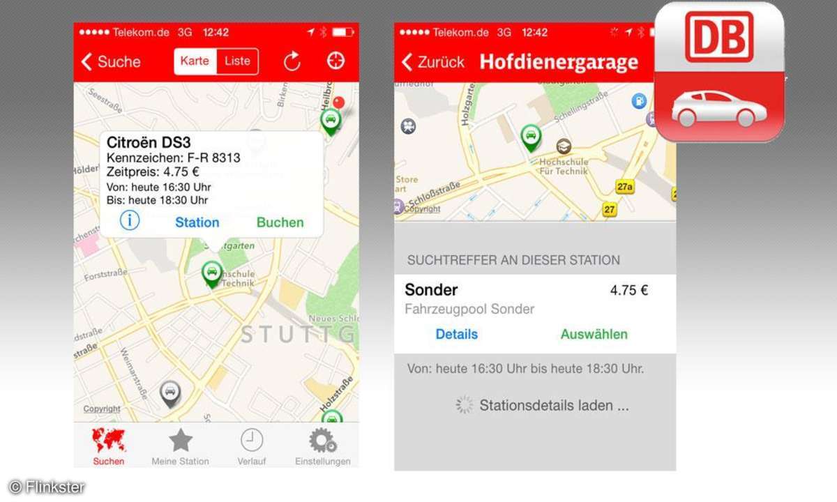 Flinkster Carsharing App
