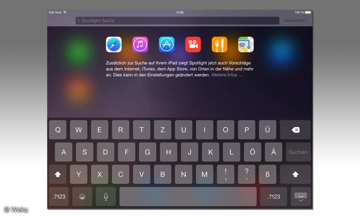 iPad Air 2 - Spotlight-Suche
