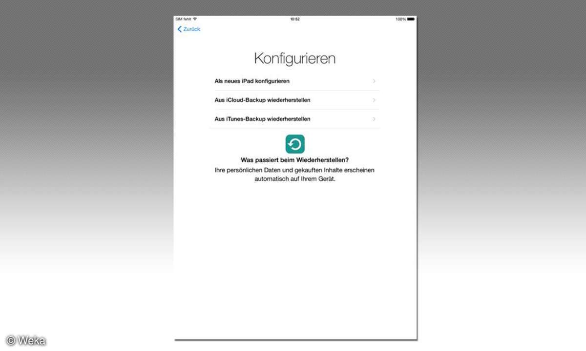 iPad Air 2 - Konfiguration