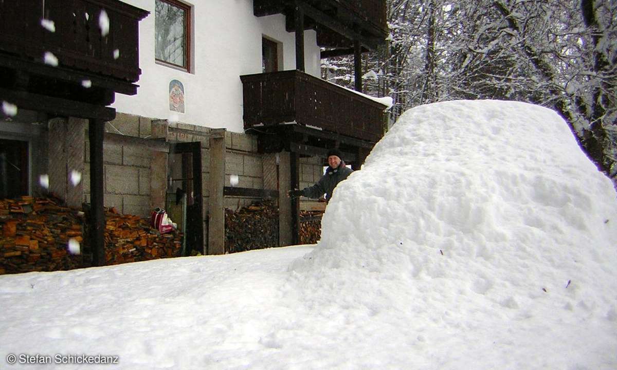 Mini Cooper im Schnee