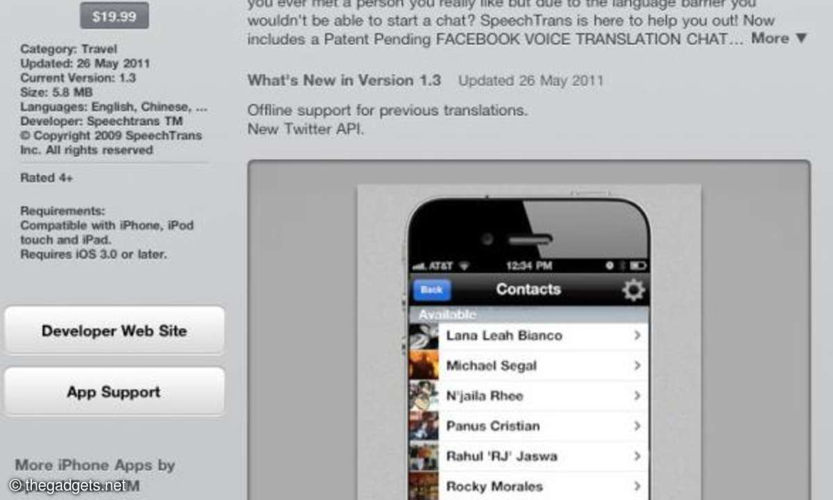 iPhone 5: Screenshot aus dem iTunes Store