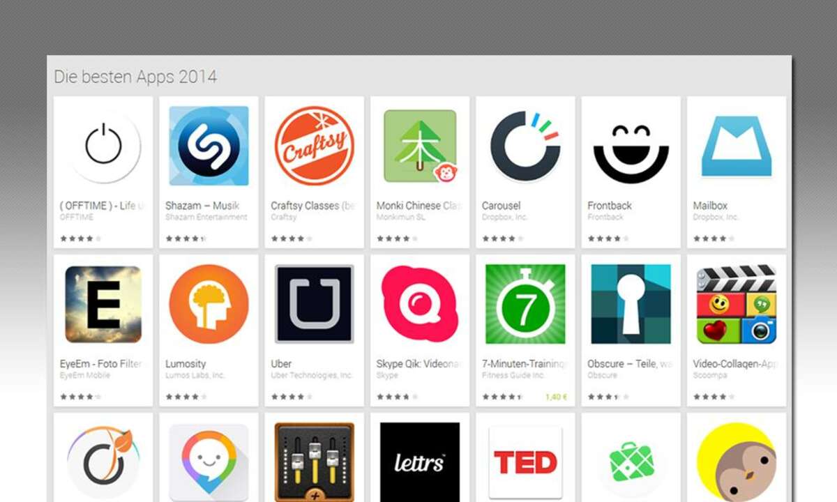Beste Apps und Spiele 2014 - Android