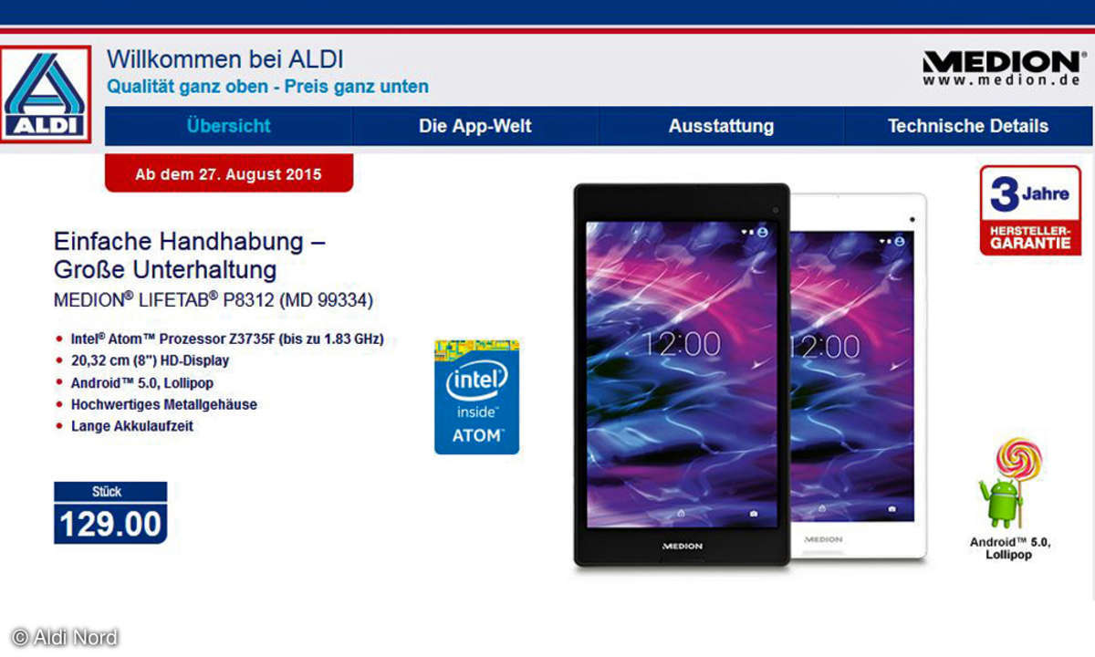 Aldi Medion Lifetab P8312