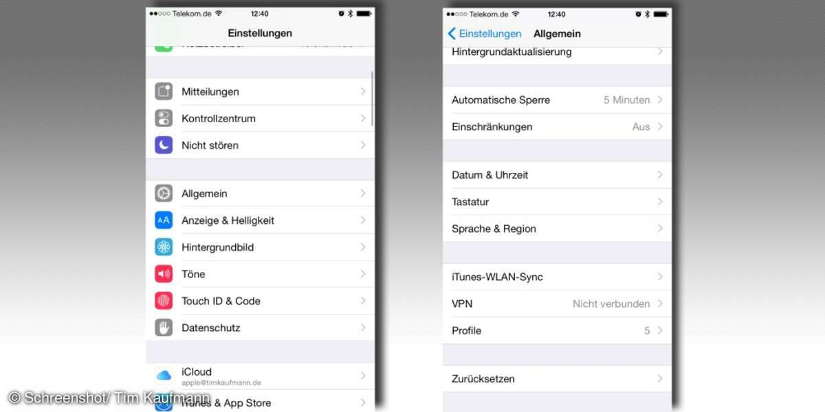 Autokorrektur iPhone