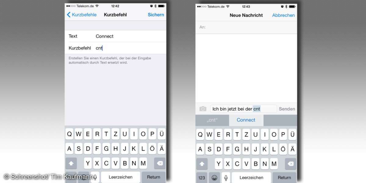 Autokorrektur iPhone