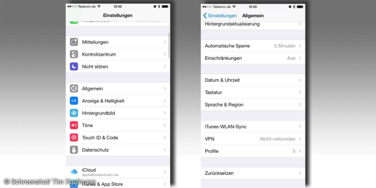 Autokorrektur iPhone
