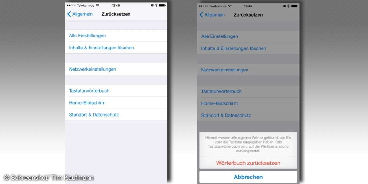 Autokorrektur iPhone