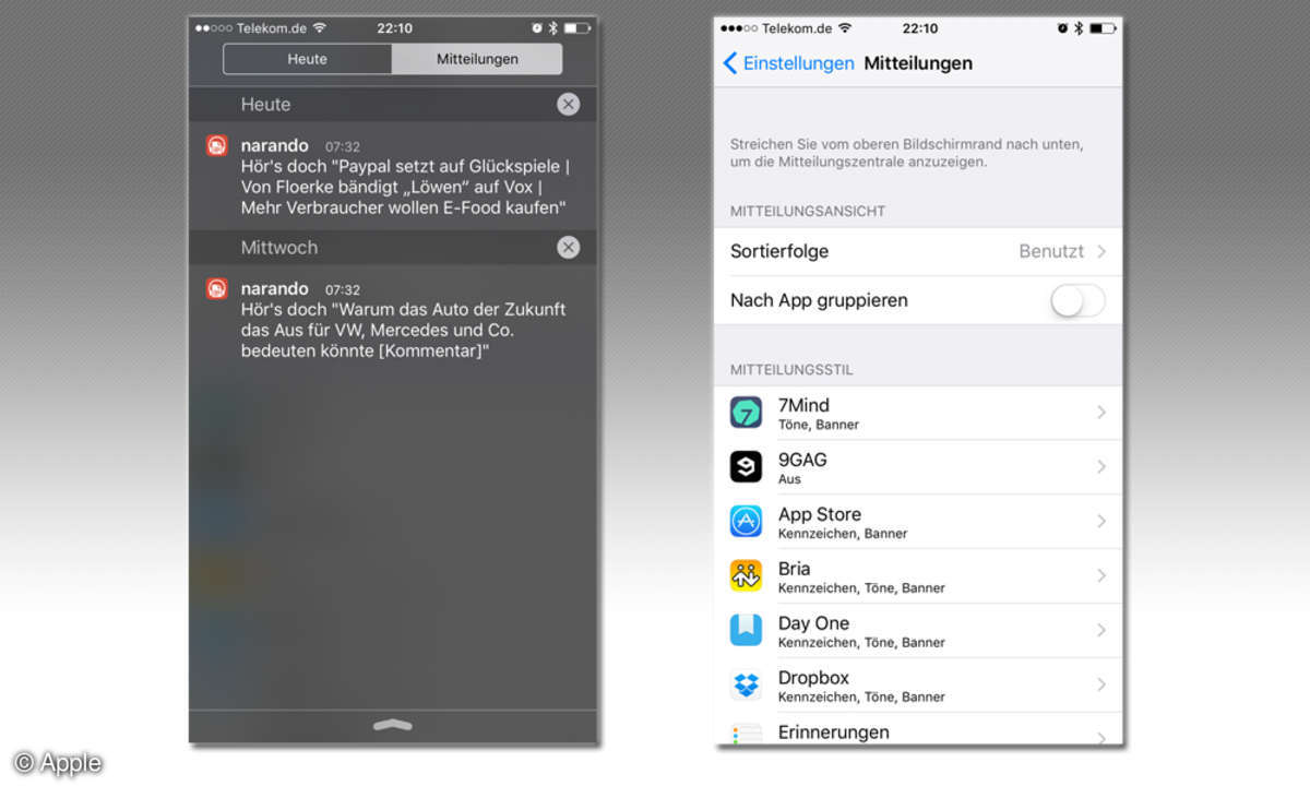 Apple iOS 9 - Screenshot